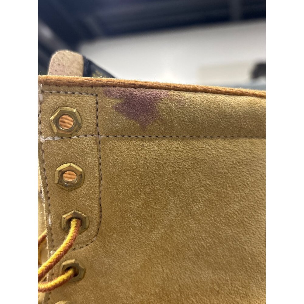 Wolverine Tan Lace-Up Work Boots Size 5 Suede Upper Rubber Sole Womens - Picture 4 of 13